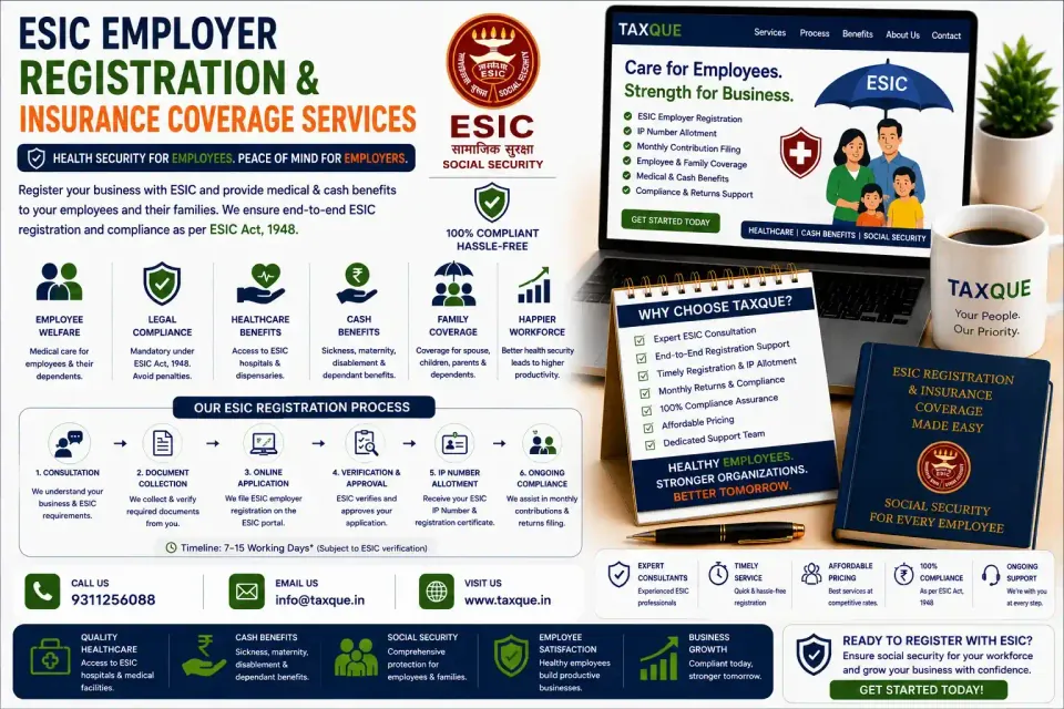 ESI Registration — TaxQue Statutory Services